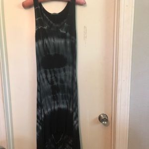 Black tie dye dress